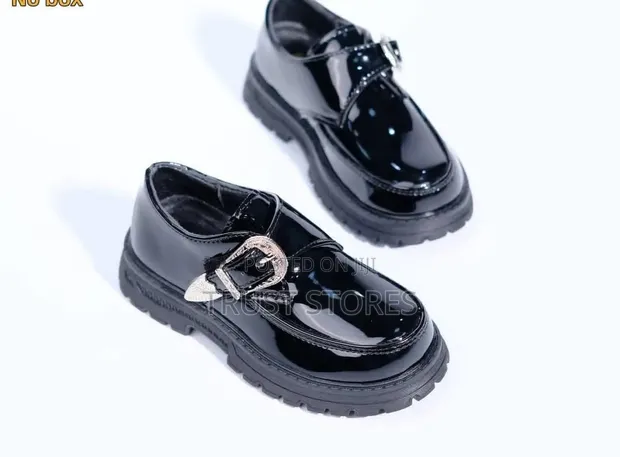 Haki Brand Quality School Shoes - Black - 1