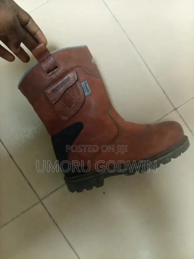 Dickies Brown Leather Pull-On Safety Rigger Boots - 1