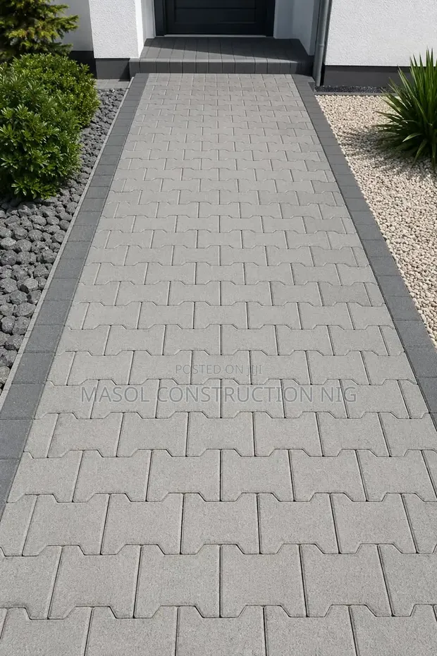 Vehicle-Friendly Paving Stone Installation - 1