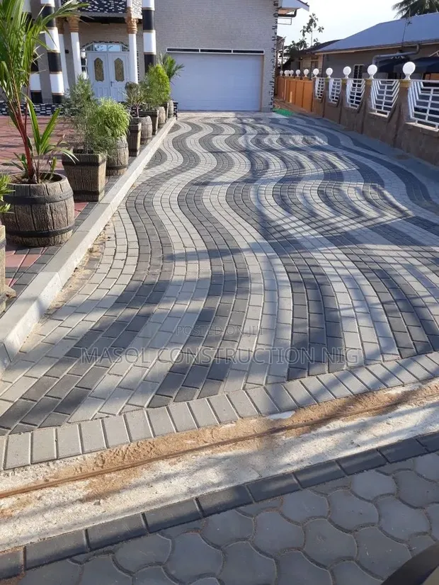 Block Paved Roadway Construction - 1