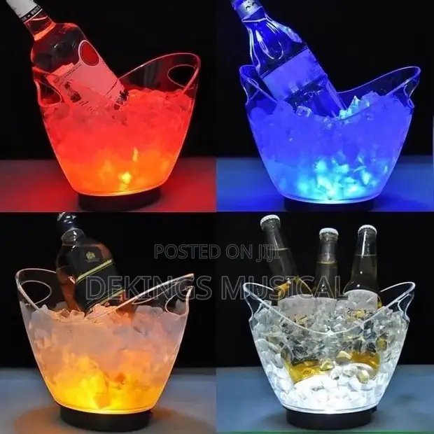 Rechargeable Acrylic LED Champagne Ice Bucket - 1