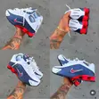 Nike Shox R4 Sneakers White/Navy/Red - 2