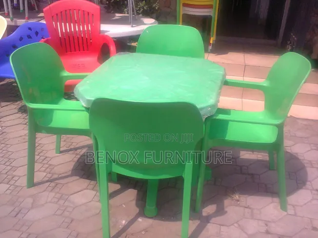 Brand New Plastic Canteen Chair and Table Set - 1