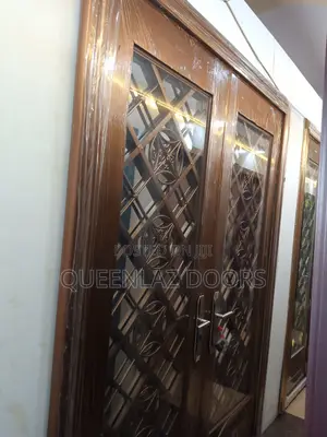 6ft Stainless Gold Security Glass Door
