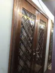 6ft Bakin Karfe Zinariya Ƙofar Gilashi Mai Tsaro - 1