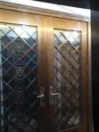 6ft Bakin Karfe Zinariya Ƙofar Gilashi Mai Tsaro - 2
