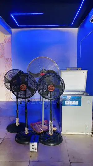 3 Small Fans, Big Ox Fan, DuraVolt Stabilizer, Midea Freezer