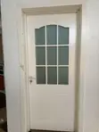 White Solid Wood Door with Glass - 2