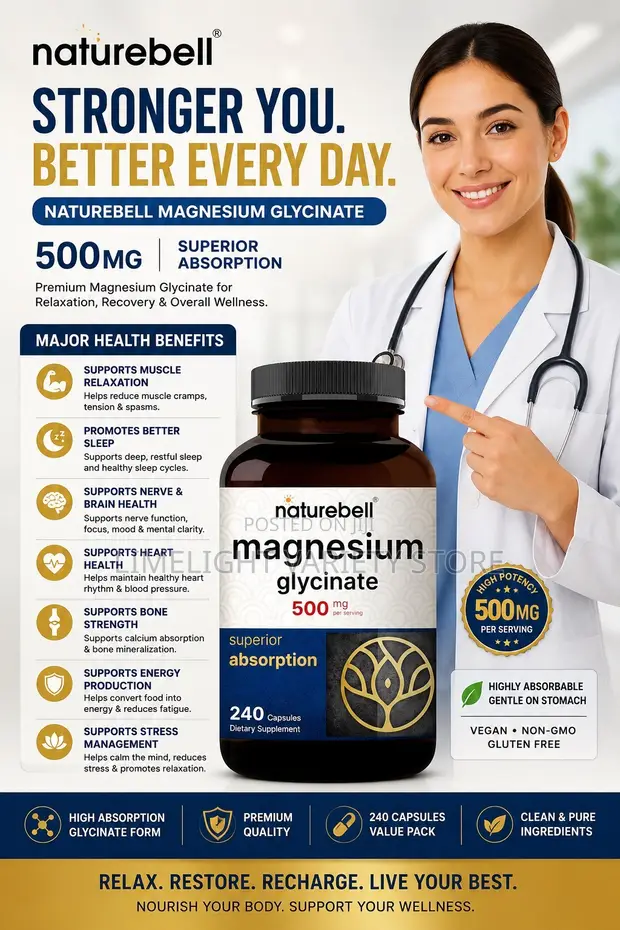 Naturebell Magnesium Glycinate 500mg - 1