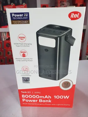 Sabon Itel Tank 80 80,000mAh 100W Power Bank
