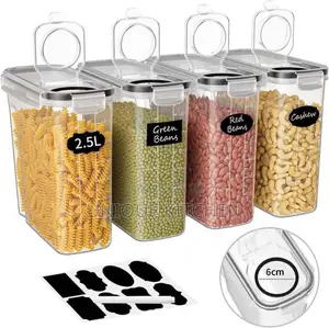4-Piece Airtight Cereal & Dry Food Container Set
