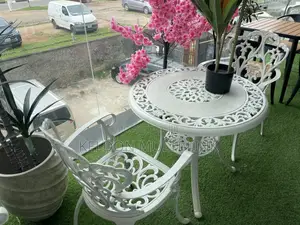 Arden Metallic Outdoor Dining Set with Table - Brand New