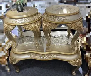 Royal Center Table tare da Royal Side Stools 2