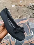 Adir Ladies Flat Shoes with Rhinestones - Black - 2