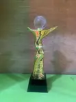 Gold Trophy Award Plaque - 2