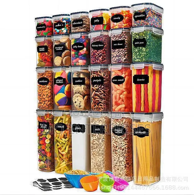 24-Piece Storage Container Set with Labels & Spools - 1