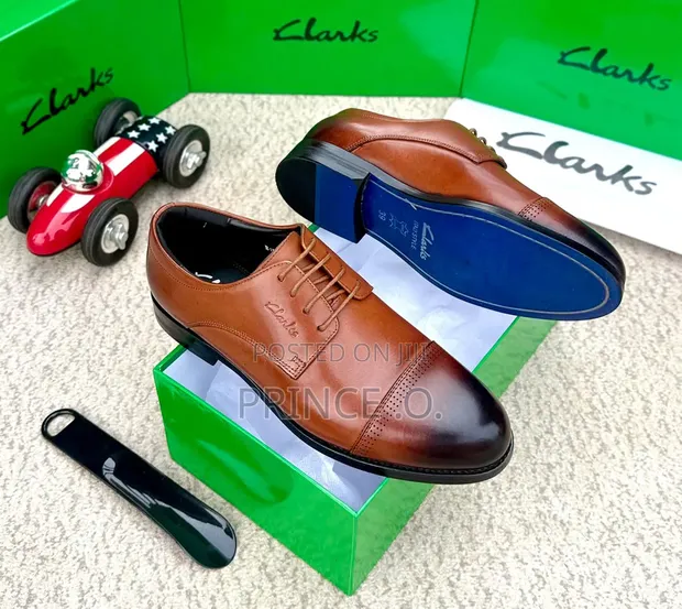 Clarks Brown Leather Shoes - 1