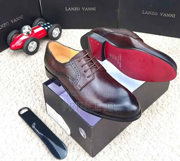 Lanzo Vanni Bronze Leather Flats Shoes - 1