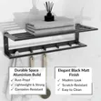 70cm Sturdy Multiple Towel Holder - Black/Grey - 5