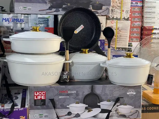 UCC LIFE 11pcs Cookware Set - Black - 1