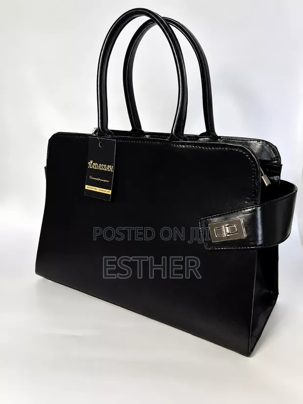 Hadassah Noir Handcrafted Work Bag - 1