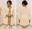 Chiffon Duster Jacket - Beige - 1