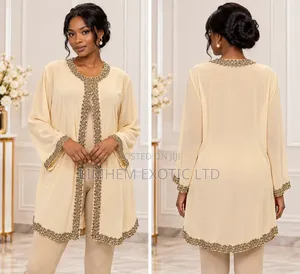 Chiffon Duster Jacket - Beige