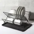 2-Tier Stainless Steel Plate Rack with Drainer - 1