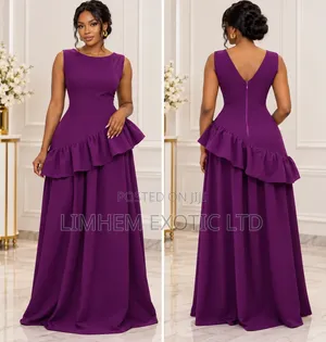 Elegant Purple Mermaid Dinner Dress