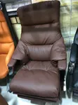 Luxury Padded Executive Massage Office Chair - Brown Leather - 1