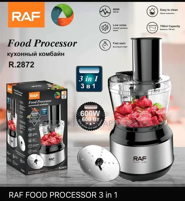 RAF 3-in-1 Rechargeable Food Processor - 1