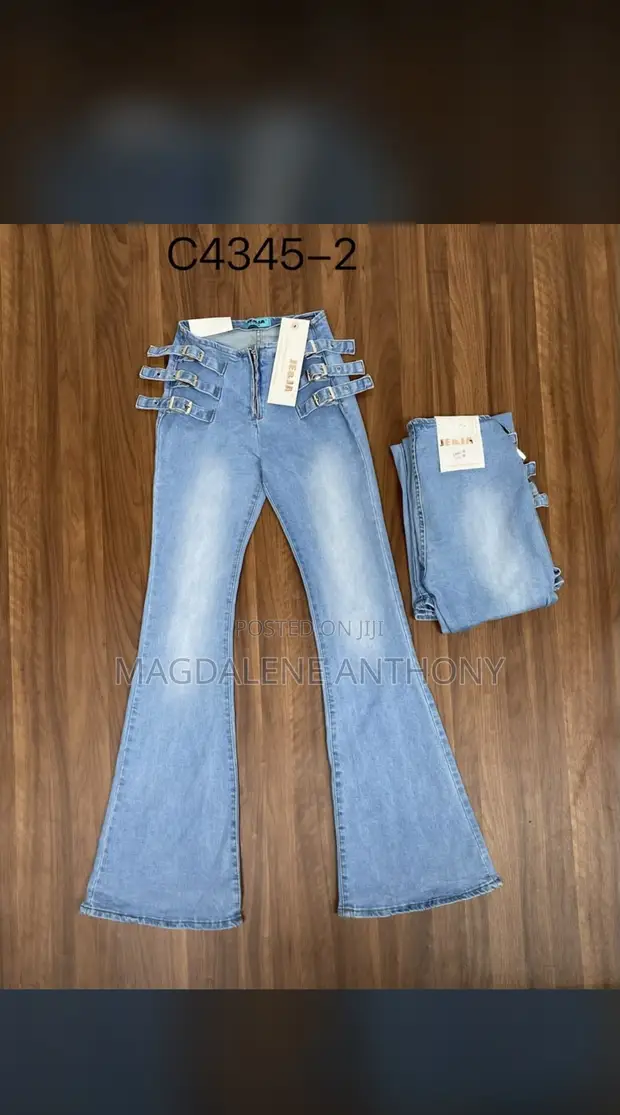 Jeremy Scott Ladies High-Waist Flare Jeans - 1