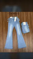 Jeremy Scott Ladies High-Waist Flare Jeans - 1