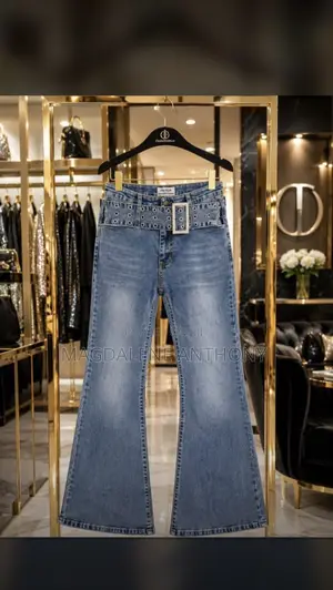 Jeremy Scott Ladies High-Waist Flare Jeans