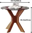 Modern Tempered Glass Cross-Base Coffee Table Set (2-Piece) - 2