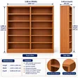 Sabon Shelves na Littafi na Katako 2-in-1 - 2