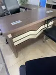 Boss Office Products Executive L-Shaped Office Table with Extension - 1