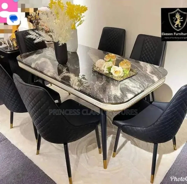 Premium Marble Dining Set - 6 Seater - 1