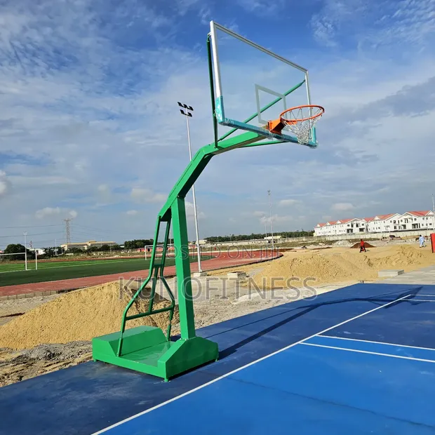 Heavy Duty Olympic Basketball Stand - Adjustable Steel - 1