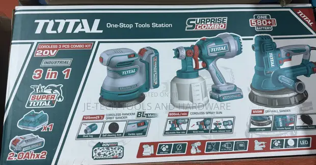 Total 20V Cordless 3-in-1 Combo Kit Box - 1