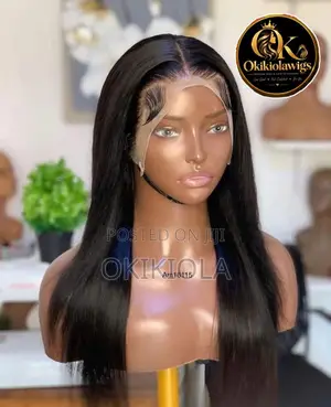 T-Frontal Human Hair Blend Wig 18" Inches