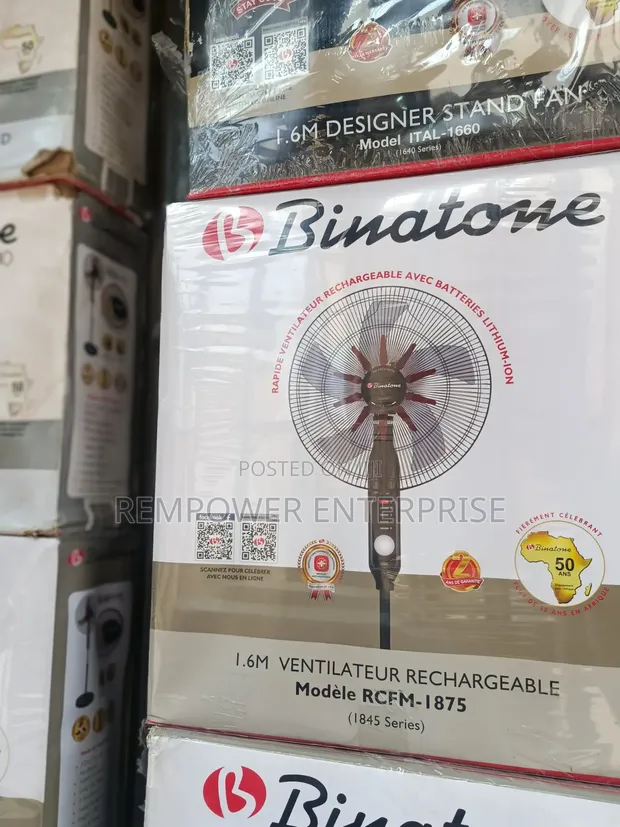 Binatone 18-Inch Rechargeable Standing Fan - 1