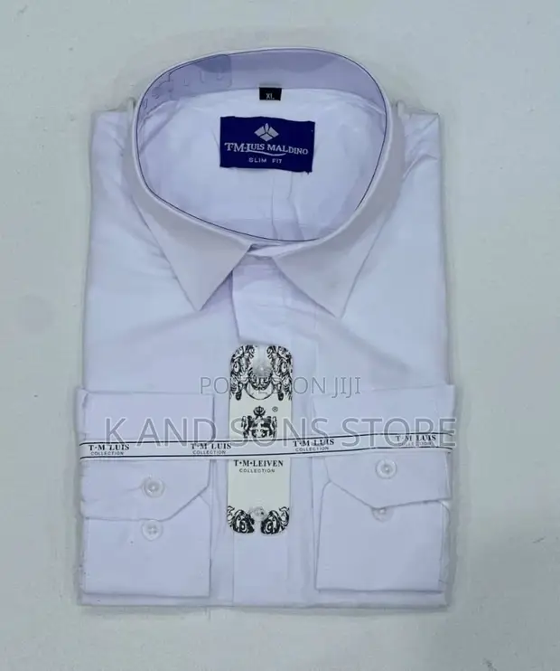 Tm Lewin White Slim Fit Dress Shirt - 1
