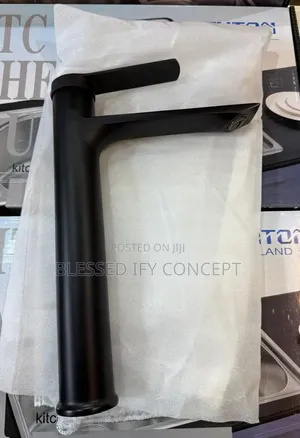 Master Babban Kyakkyawan Tsayi Matte Baki Guda-Lever Basin Mixer Tap