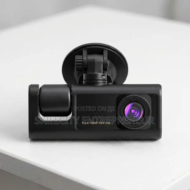 3-Channel Car Dash Cam DVR with 3" Screen - 1