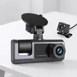 Dash Cam 3-Channel DVR na Mota mai Fuska 3" - 2