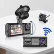 Dash Cam 3-Channel DVR na Mota mai Fuska 3" - 3