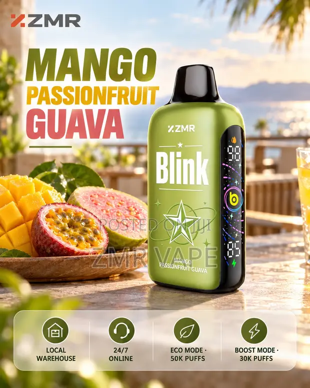 MR BLINK Mango Passionfruit Guava Disposable Vape - 50,000 Puffs - 1