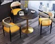Luxury Marble Effect Round Dining Set (3-Seater) - 2