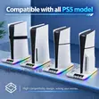 PS5 Cooling Stand da Hasken RGB & Caja Mai Sarrafa - 5